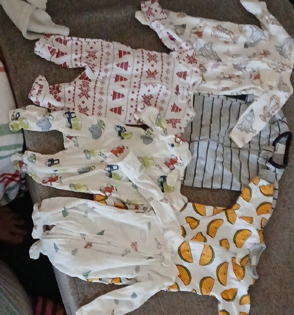 Carter's White Footie One-Piece with Yellow Taco Print